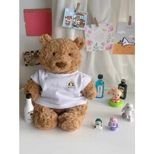 Bartholomew bear clothes outfits - White Cat T-shirts - FX33 (Large)